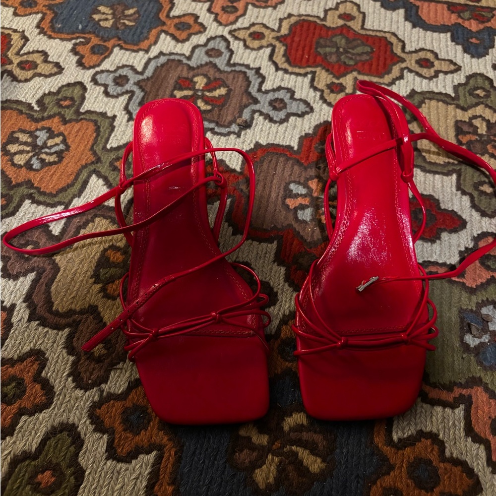 ASOS Red Strappy Heels